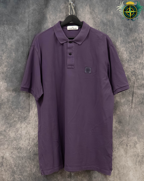 Stone Island Compass Patch Polo Purple - 3XL