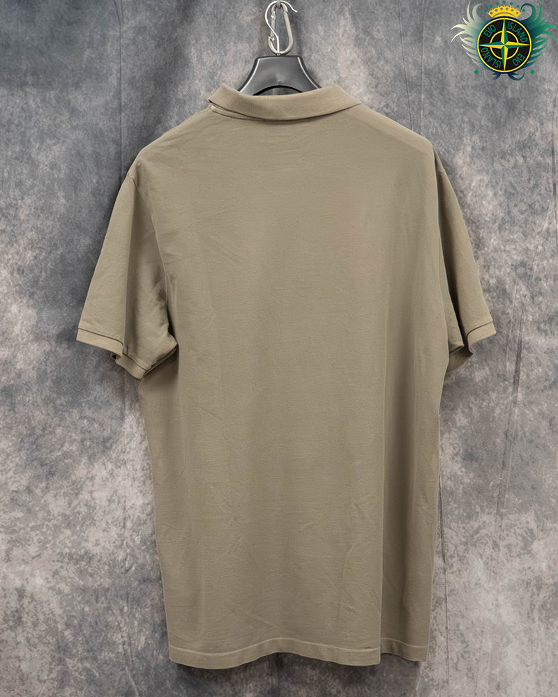 Stone Island Compass Patch Polo Green - 3XL