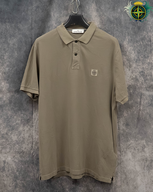 Stone Island Compass Patch Polo Green - 3XL