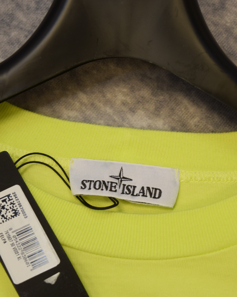 Stone island Crewneck Sweatshirt yellow detail view