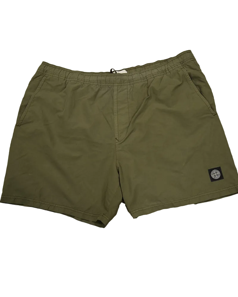Stone Island Compass Patch Shorts Khaki