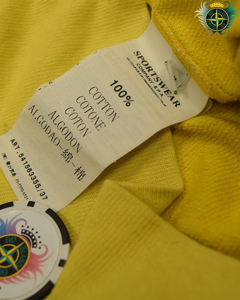 Stone Island 1/4 Zip Pullover Yellow