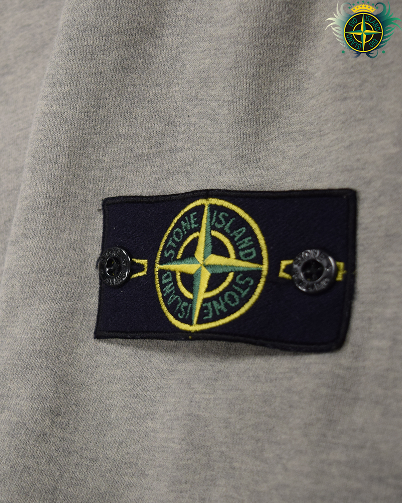 Stone Island Buttoned Cotton Jumper Grey - 3XL