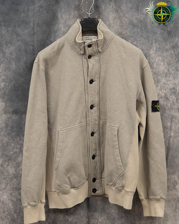 Stone Island Buttoned Cotton Jumper Grey - 3XL