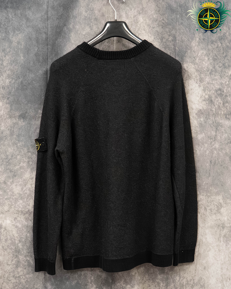 Stone Island Lana Wool Knit Jumper Charcoal