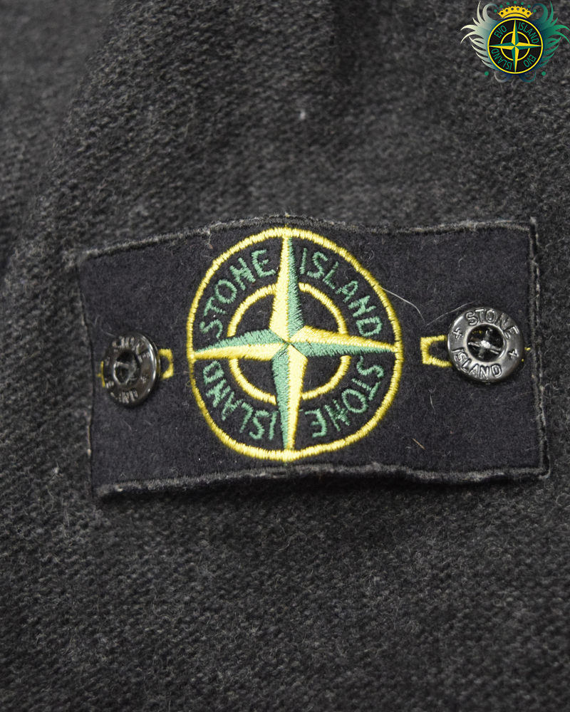 Stone Island Lana Wool Knit Jumper Charcoal