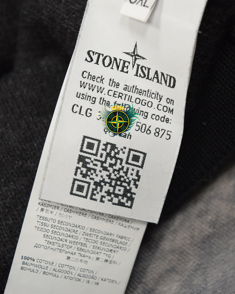 Stone Island Lana Wool Knit Jumper Charcoal