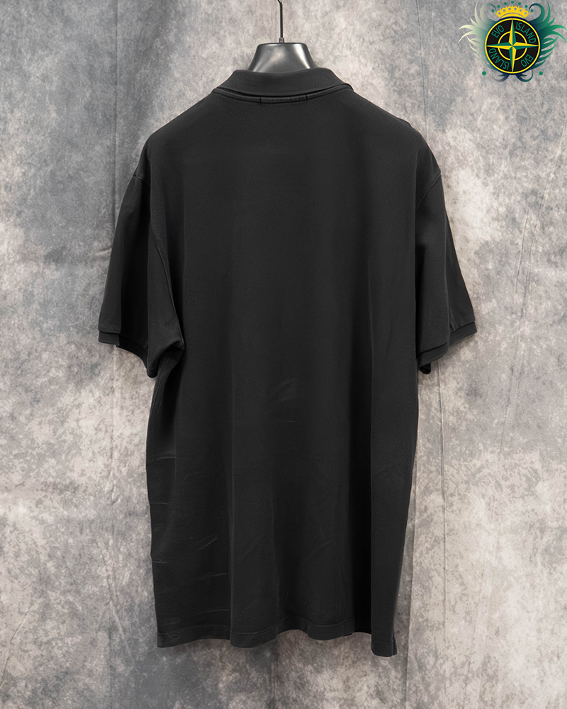 Stone Island Compass Patch Polo Black - XXL