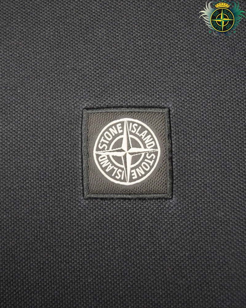 Stone Island Compass Patch Polo Black - XXL