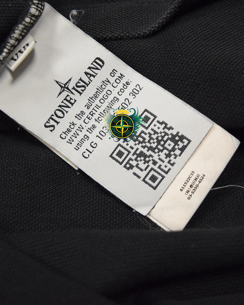 Stone Island Compass Patch Polo Black - XXL