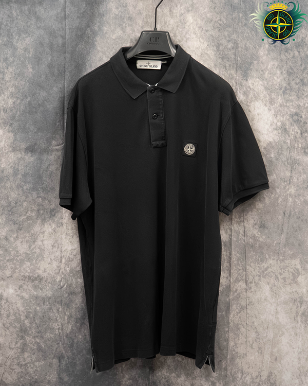 Stone Island Compass Patch Polo Black - XXL