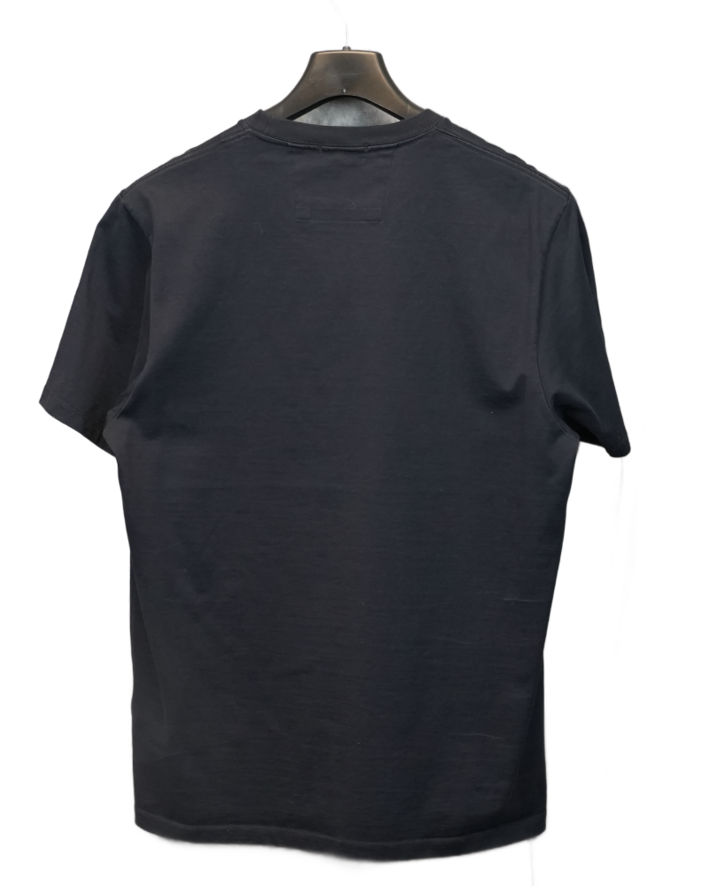 C.P Company x Armani Mercurised Cotton T-Shirt Navy Blue back view