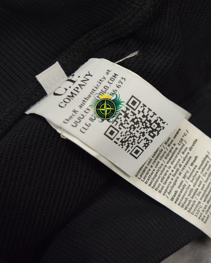 C.P Company Diagonal Fleece Lense Joggers Black