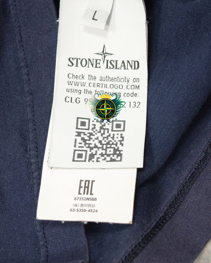 Stone Island Corroding Graphic T-shirt Navy Blue