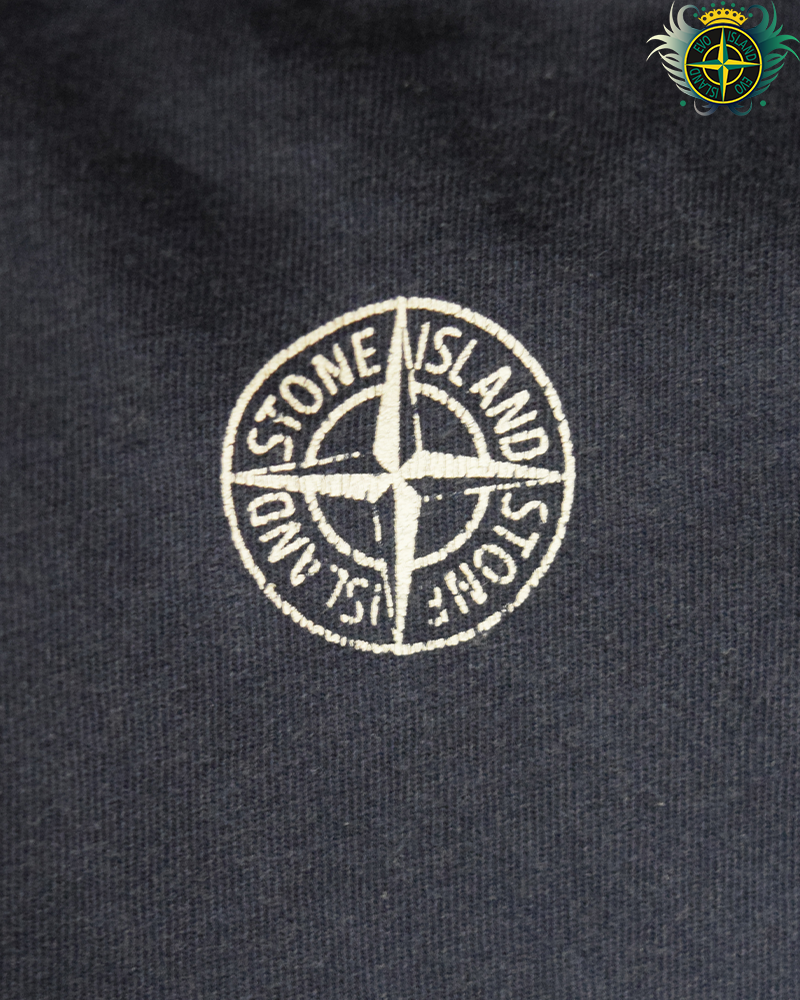 Stone Island Corroding Graphic T-shirt Navy Blue