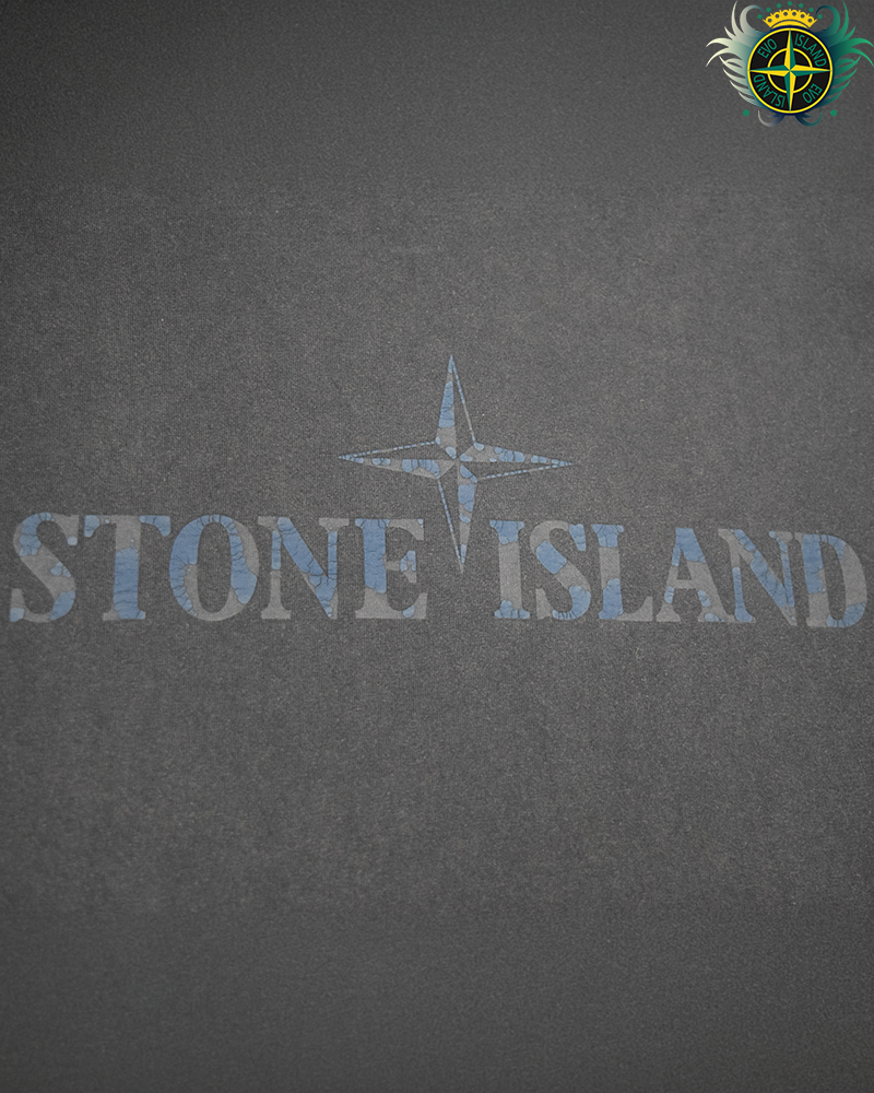 Stone Island Corroding Graphic T-shirt Navy Blue