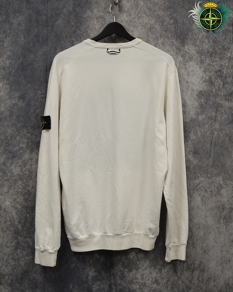 Stone Island Embroidery Crewneck Sweatshirt White - XL