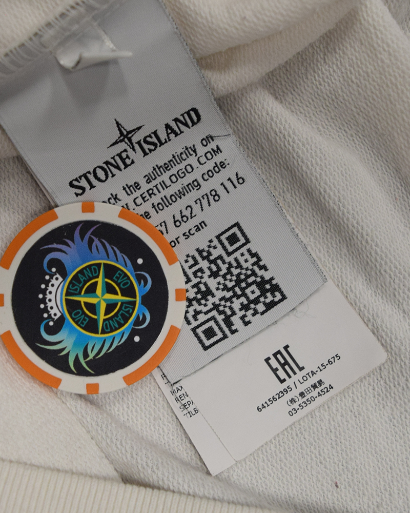 Stone Island Embroidery Crewneck Sweatshirt White - XL