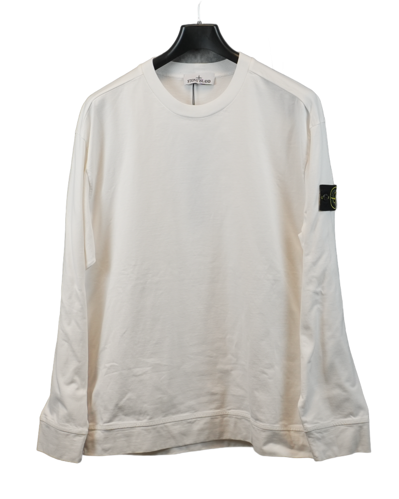 Stone Island Crewneck Sweatshirt White front view