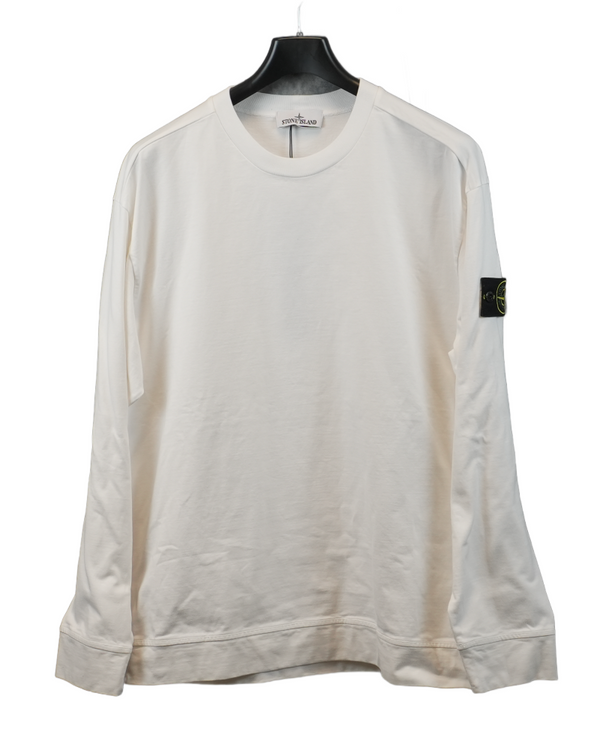 Stone Island Crewneck Sweatshirt White front view