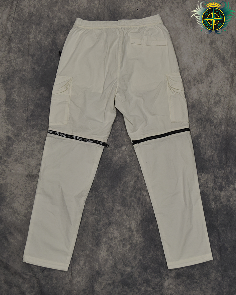 Stone Island Zip Off Cargos White