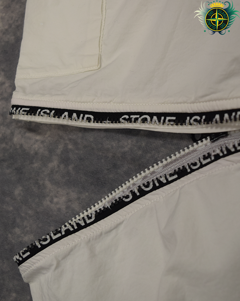 Stone Island Zip Off Cargos White