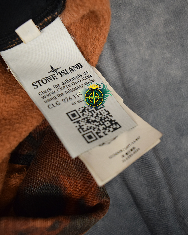 Stone Island Tortoise Camo Full Zip Hoodie Red - L