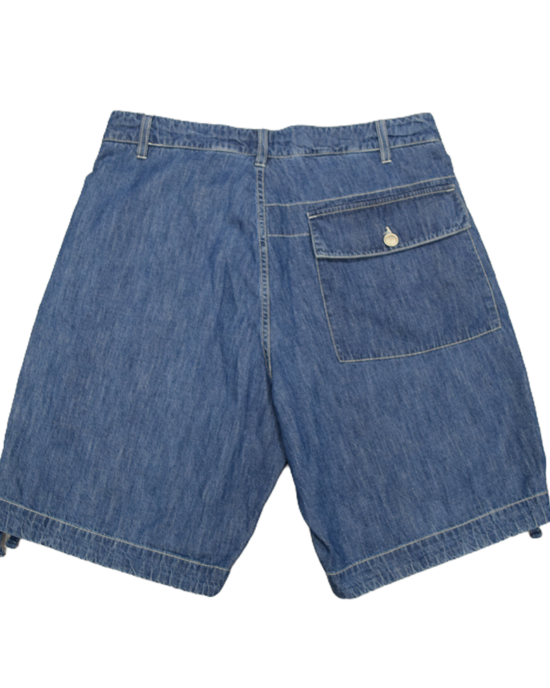 C.P Company Spell Out Denim Shorts Blue
