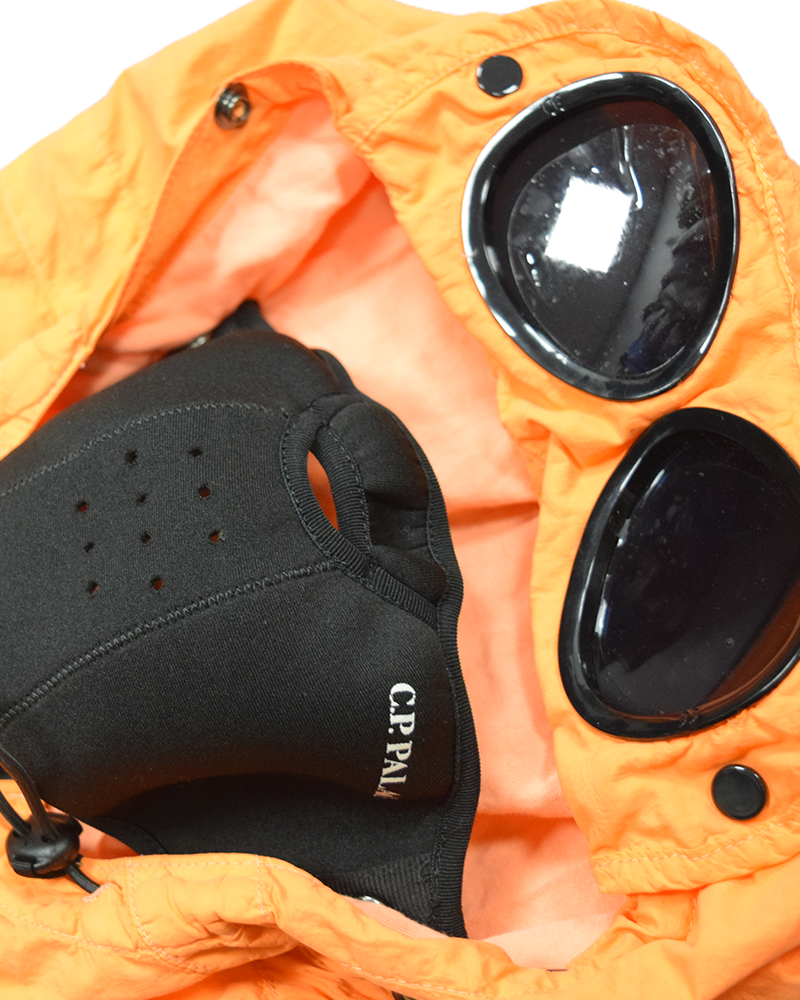 C.P Company X Palace Goggle Jacket with Riot Mask Tangerine