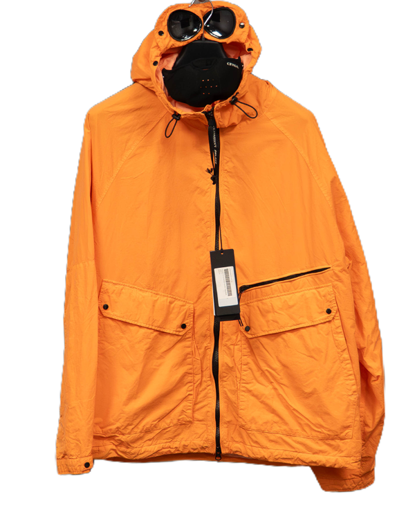 C.P Company X Palace Goggle Jacket with Riot Mask Tangerine
