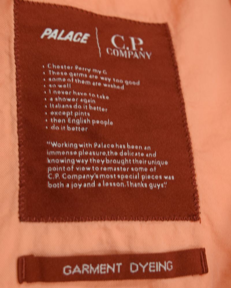 C.P Company X Palace Goggle Jacket with Riot Mask Tangerine
