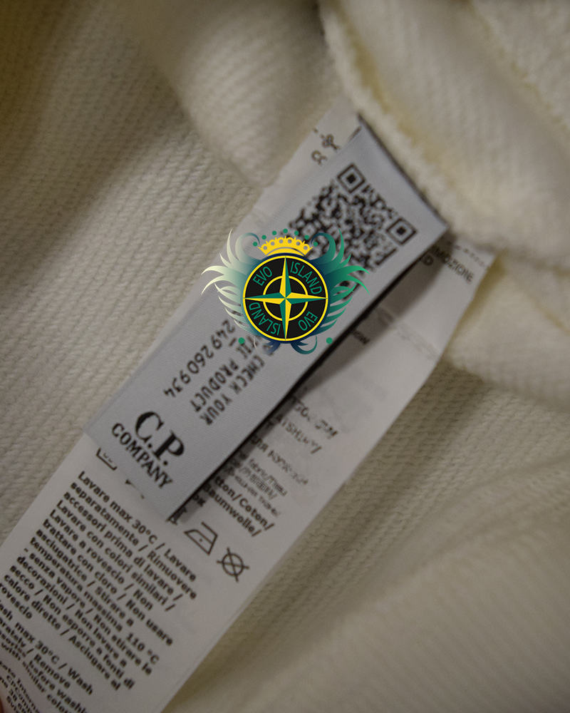 C.P Company Full Zip Lense Crewneck White