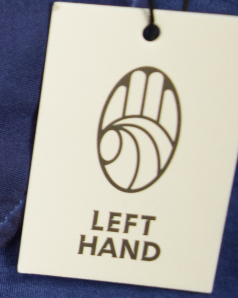 Left Hand Cold Dye Polo Shirt Blue