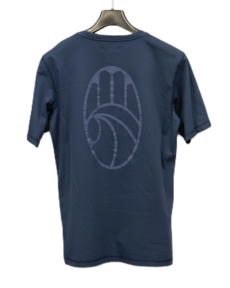 Left Hand Big Back Print T-Shirt Navy Blue