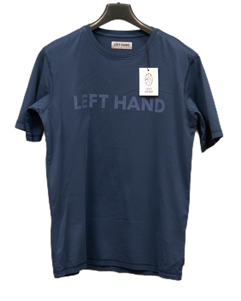 Left Hand Big Back Print T-Shirt Navy Blue