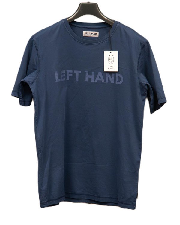 Left Hand Big Back Print T-Shirt Navy Blue