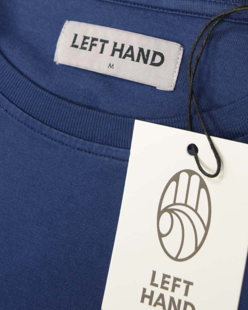 Left Hand Big Back Print T-Shirt Navy Blue