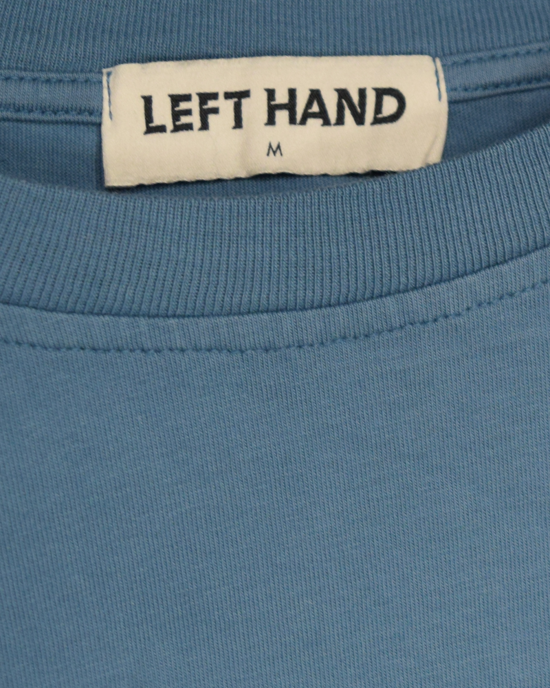 Left Hand Front Spell Out T-Shirt Blue