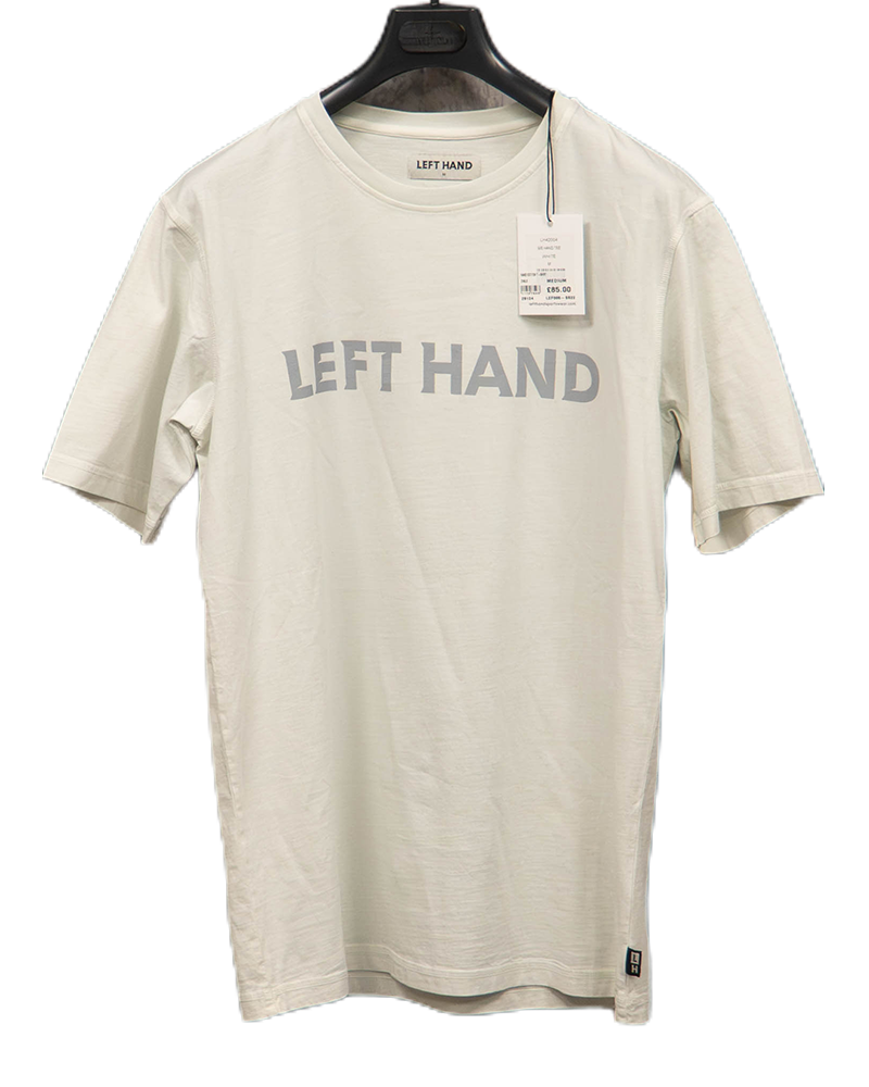 Left Hand Big Back Print T-Shirt White - MED