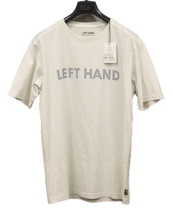 Left Hand Big Back Print T-Shirt White - MED