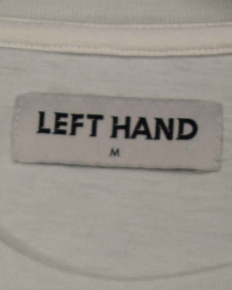 Left Hand Big Back Print T-Shirt White - MED
