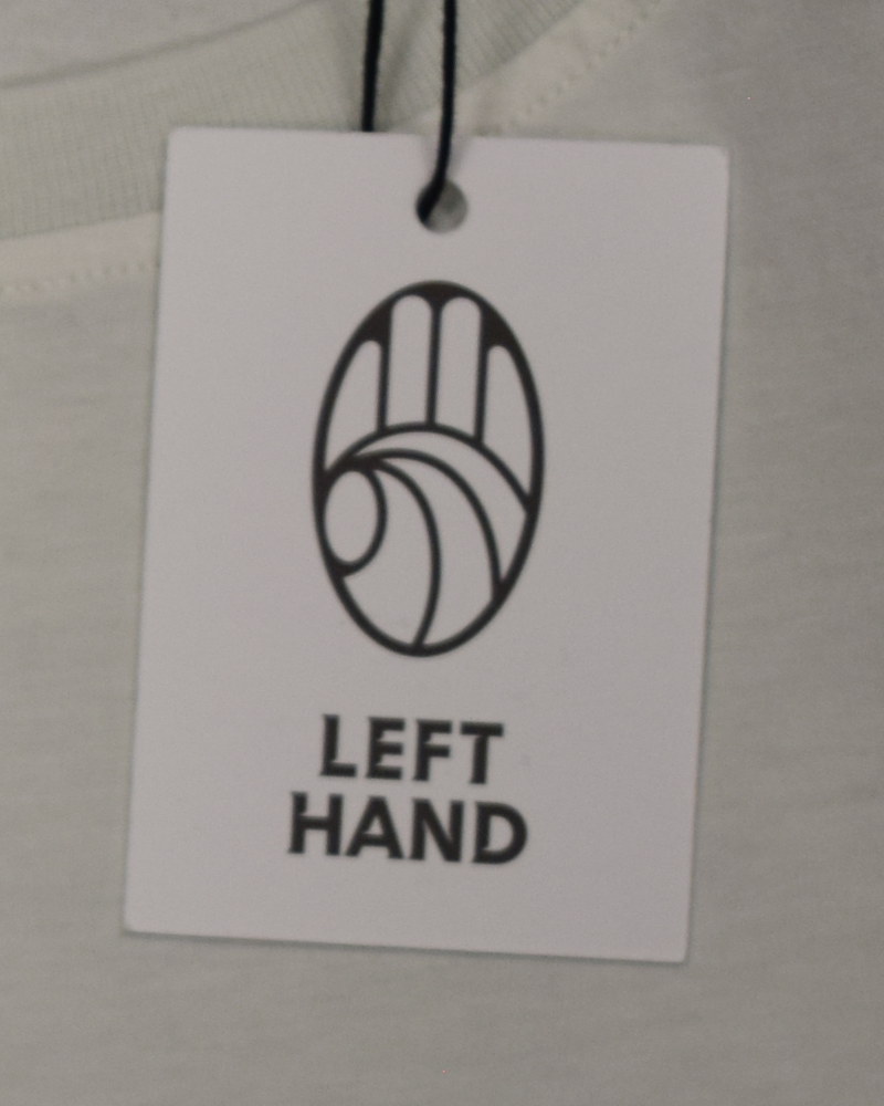Left Hand Big Back Print T-Shirt White - MED