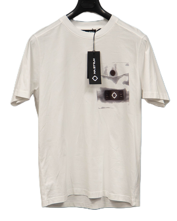 MA. Strum Chest Pocket Print T-Shirt White - MED