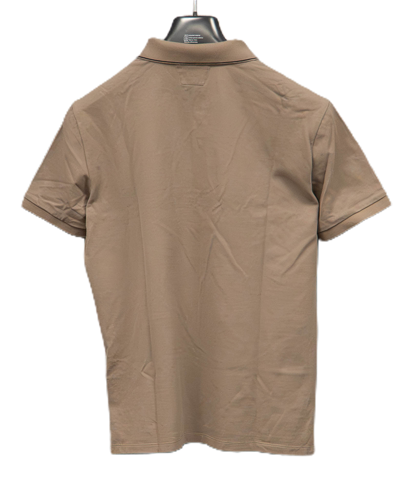 C.P Company Chest Logo Polo Shirt Khaki - SML