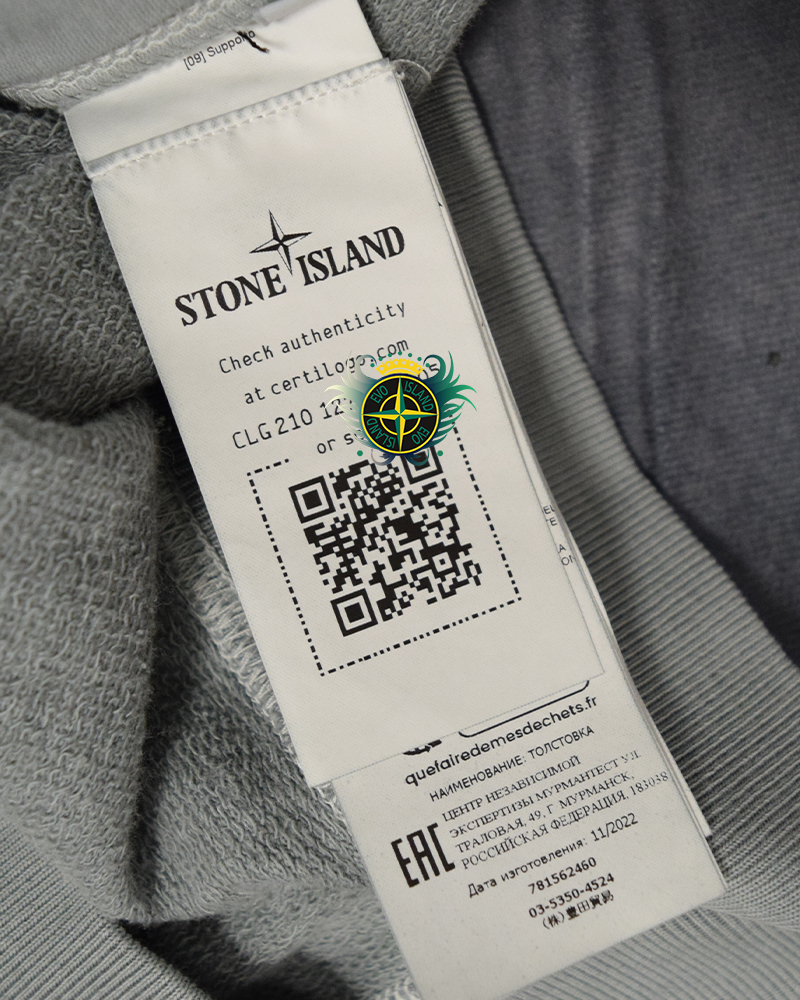 Stone Island Full Zip Sweatshirt Blue/Grey - 3XL