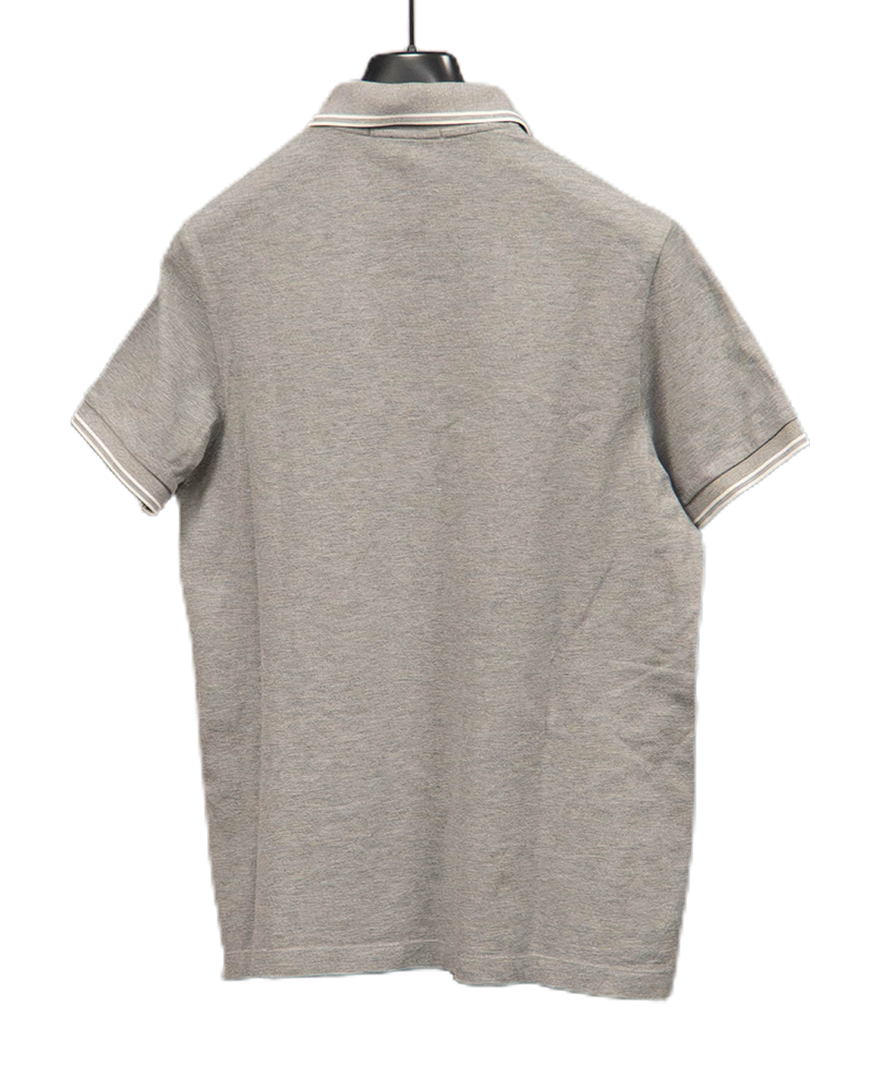 Stone Island Patch Logo Polo Shirt Grey - SML