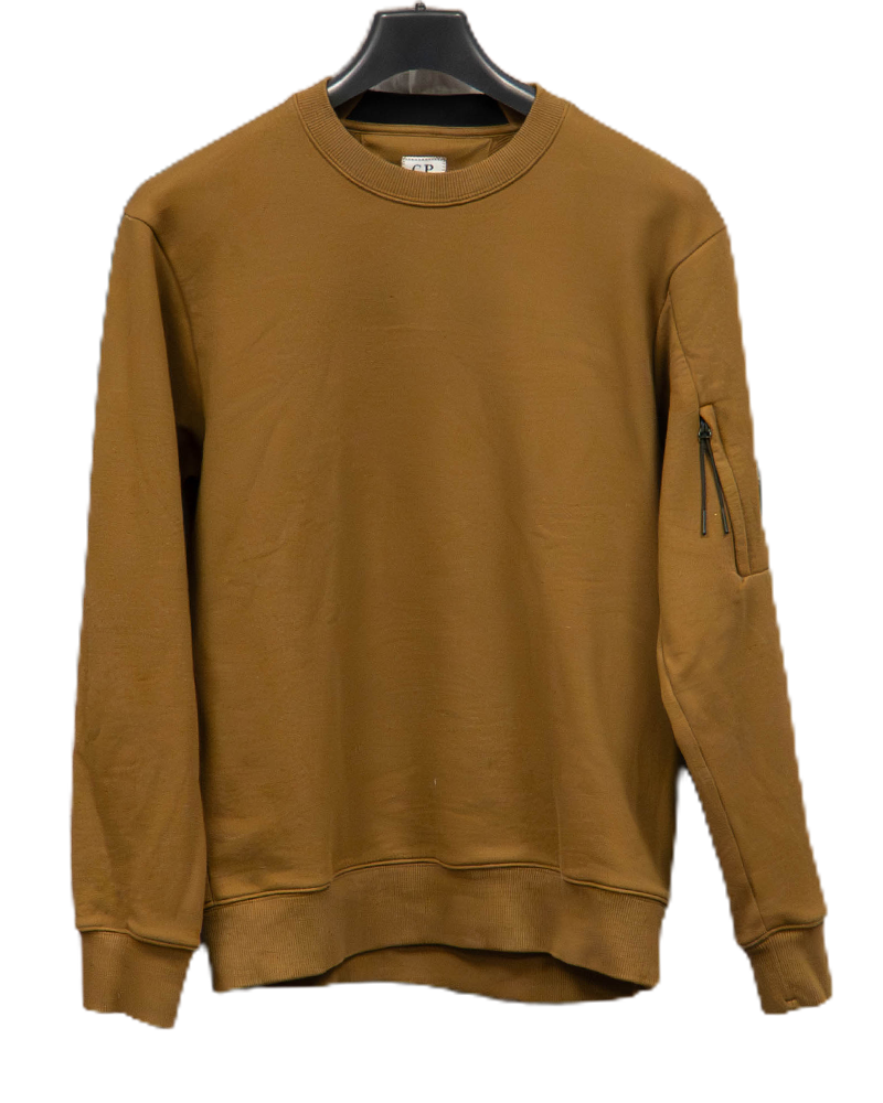 C.P Company Lens Crewneck Sweater Brown - SML