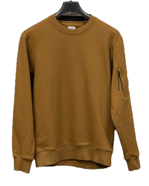 C.P Company Lens Crewneck Sweater Brown - SML