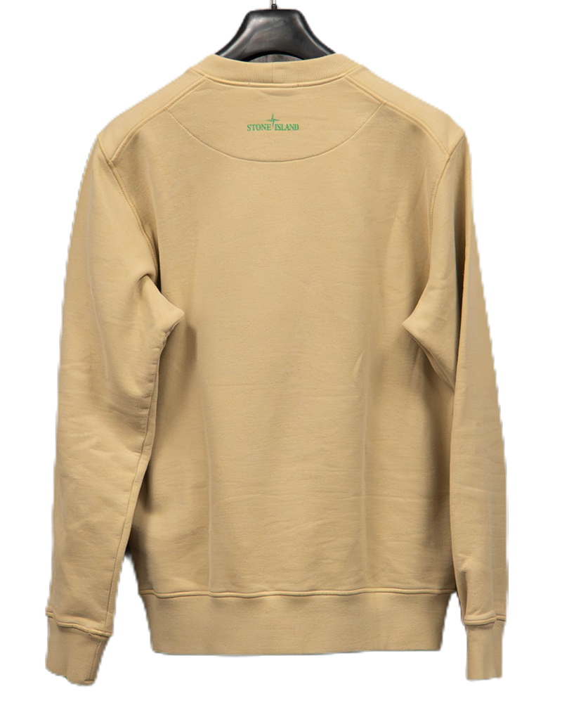 Stone Island Rubber Holographic Logo Crewneck Cream - LRG