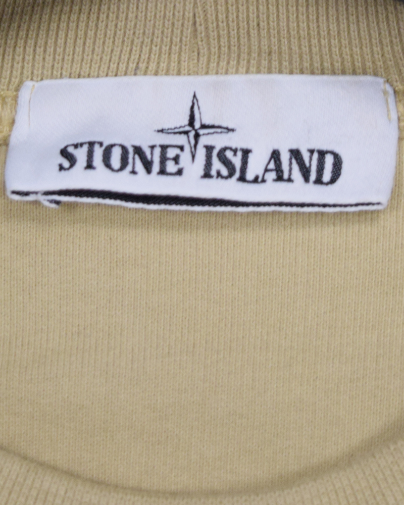 Stone Island Rubber Holographic Logo Crewneck Cream - LRG